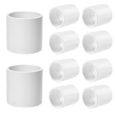 Cinsda 10 Pack 1 Inch SCH40 PVC Pipe Coupling Adapter, Heavy Duty UPVC Slip x Slip Connection - ASTM D2466 Standard for Plumbing, Irrigation &amp; Pool Systems