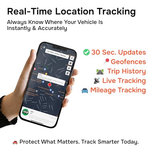 Wired GPS Tracker for Vehicles, No Monthly Fee, No Subscription, 4G SIM and Data Included, Mileage Tracking, Business Fleets, Quick Install, Speeding Alerts, Trip History, USA Developed, Moto Watchdog