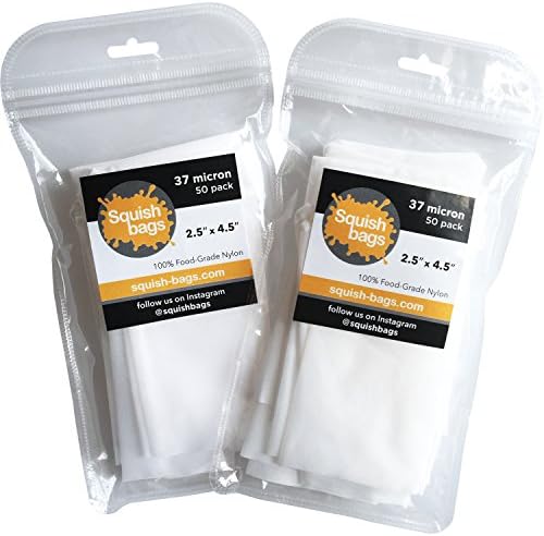 Squish Bags - Rosin Press Bags (2.5" x 4.5") - 100 Bags (37 Micron)