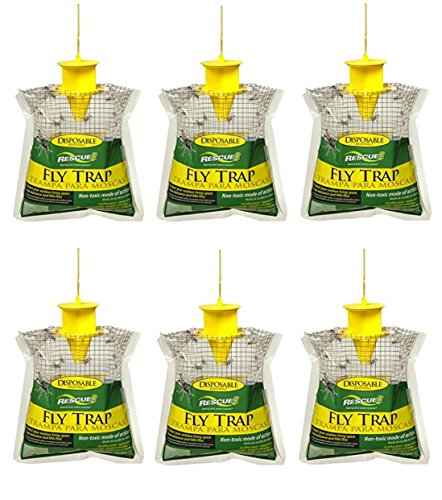 Sterling Rescue Outdoor Disposable Fly Catcher, Control Trap with Attractant, Insecticide Free (6 Pack)