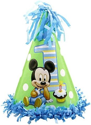 Mickey's 1st Birthday Fringe Cone Hat