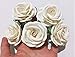 20 Pcs Flower Rose Artificial for Head Wedding Scrapbooking DIY Craft Bouquet Vase Basket Embellishment Size 45 mm White Color.
