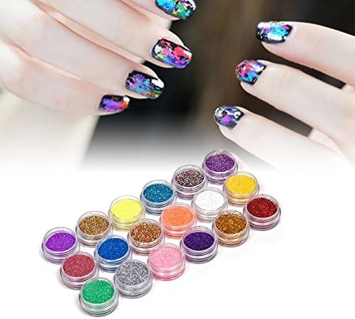 Cosmetic Glitter Loose Glitter Eyeshadow - 18 Colors Nail Art Glitter Powder Dust Decoration kit For Acrylic Tips UV Gel DIY Wholesale Nail Glitter - Nail Powder