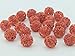 iCherry(TM) 10mm 100pcs/Lot Red Orange Clay Pave Disco Ball for Rhinestone Crystal Shamballa Beads Charms Jewelry Makings