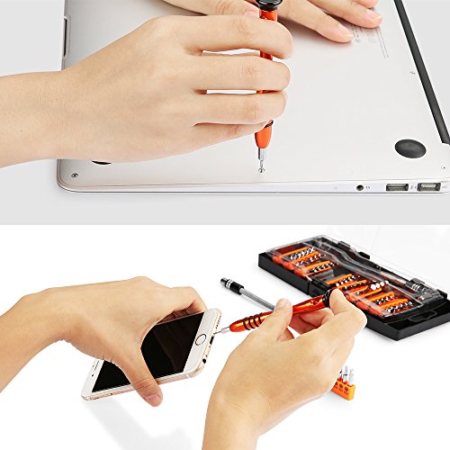 60 in 1 Screwdriver Set, Precision Driver 56 Bits Magnetic Professional Repair Tool Kit for PC/iPhone X, 8/Smart Phone/Tablet/Xbox/Clock DIY etc, with Extension Shaft Multitool Nut Driver T4 T5 T6 T7