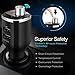 V4.2 Bluetooth FM Transmitter for Car, Esolom Wireless Bluetooth Transmitter Receiver MP3 Player Radio Adapter Car Kit with Dual USB Charging Ports and iPhone Speakerphone Samsung Smartphone