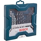 Bosch Jogo brocas alvenaria/metal/Madeira Mini X-line 15 peças