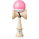 KROM - Kendama Toy POP LOL Pink - High Wood Quality - Extra Strong - for Beginner and Pro - Gift Pack : Extra String + Stickers