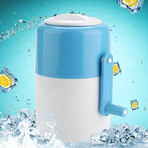 Jimfoty Manual Ice Crusher, Portable Hand Crank Ice Crusher Grinder Household Ice Shaver Snow Cone Maker Kitchen Tool
