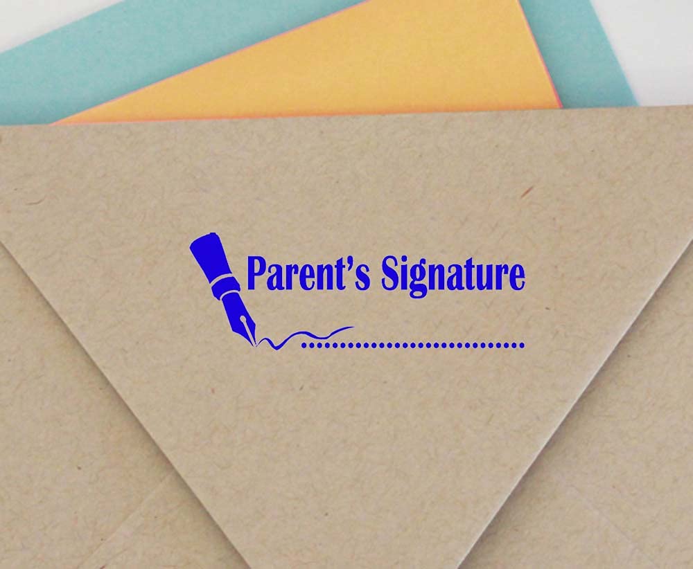Printtoo Parents Signature Self Inking Rubber Stamp Custom Colop Office Stationary P20 Mini Stamper