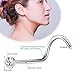 Nose Ring - Pistha 6 PCS 0.8MM Stainless Steel Rhinestone Nose Ring Body Piercing Rings Piercing Sparkly Crystal Nose Stud Hoop for Party and Dance