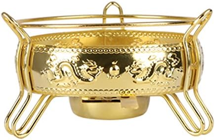 everydaysell900 Golden Color Dry Alcohol Camping Stove,Hot Pot Boiler Alcohol Furnace 18.5X11CM