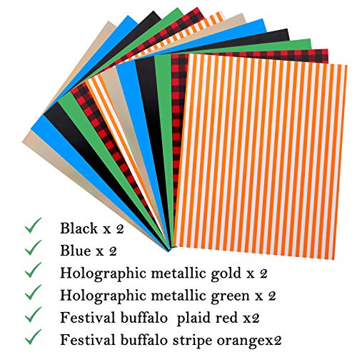 HTV Heat Transfer Vinyl Bundle: 12 Sheets 12\