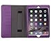 Bear Motion for iPad Air 2 - Genuine Leather Folio Case for iPad Air 2 with Built in Stand (Supports Smart Cover Function) (Purple)
