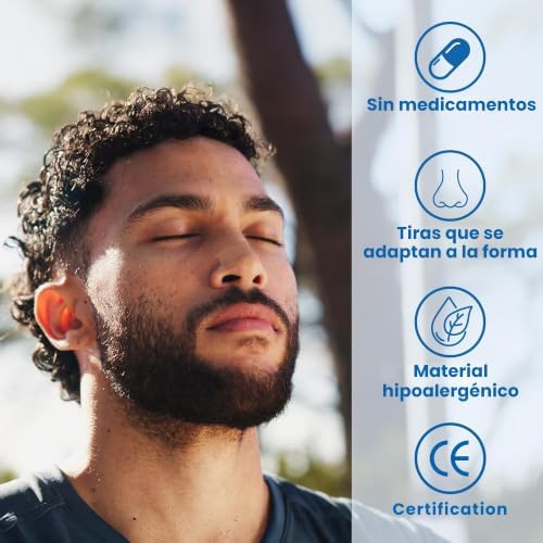 30 Tiras Nasales Antironquidos, Diseño Triple Cresta con Adhesivo de Grado Profesional, Tiras Nasales Transpirables Color Piel para Mejor Sueño, Deporte & Congestión Nasal (Color carne) — foto 5 de 8