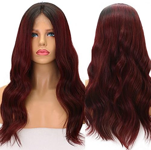 Ten Chopstics 9A Ombre 99j Body Wave Full Lace Glueless Lace Front Wigs Brazilian Human Hair Two Tone Bleached Knots 100 Virgin Hair for Black Women Natural Baby Hair