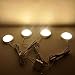 Cefrank LED Display Lighting Under Cabinet Kit - Plug-in 4 Pack Puck Light - Warm White 3000K