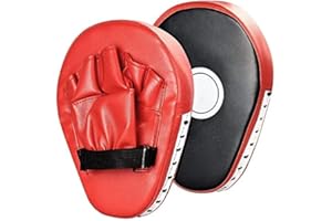 JACKGOLD Boxing Curved Focus Punching Mitts- Leatherette Training Hand Pads Karate Muay Thai Training Gloves with Adjustable Strap