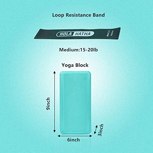 HolaHatha Yoga Block, 9’’x6’’x3’’ EVA Foam Block to Support and Deepen Poses, Improve Strength and Flexibility, Great for Yoga, Pilates, Workout, Fitness & Gym(Blue, 9"x6"x3") - Thumbnail 2