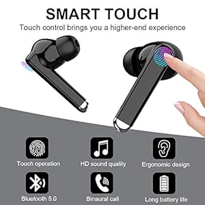 Cuffie Bluetooth, TWS Auricolari Bluetooth Senza Fili Cuffie Wireless Bluetooth 5.0 Sportivi in Ear con Custodia da… - immagine 6