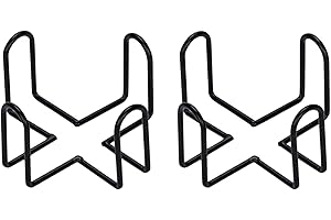 DWUWW 2Pcs Black Iron Coaster Holder Metal Storage Rack Coasters Shelf for Both Round and Square Coasters, Bar Bar Tools(4.40 X 4.40 X 2.48in)