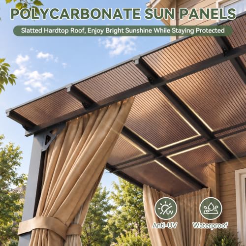 Aoxun 14x10FT Wall Mounted Pergola Review: Lean-To Gazebo with Curtains & Netting image 21
