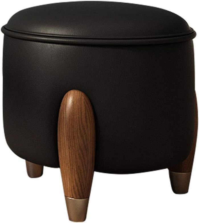 YQGOO Reposapiés de Madera, reposapiés otomano Redondo de imitación de