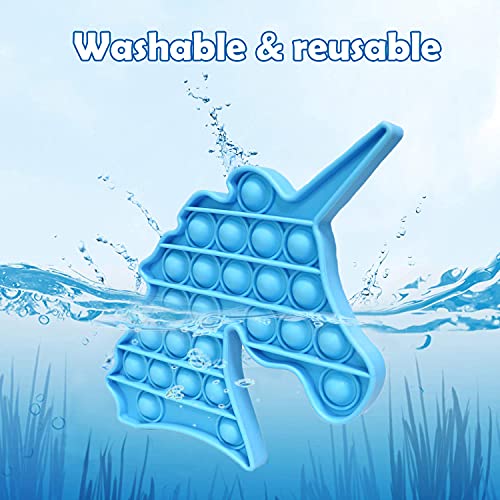 Runlycan Push Pop Bubble Fidget Sensory Toy, Push Pop Fidget Toy, Sensory Fidget Toys Poppers Autism Special Needs Stress Relief Silicone Pressure Relieving Squeeze Toys for Kids Adults