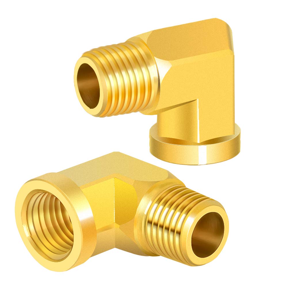 Lot De 10 Coudes En Laiton 90° - 1/4" OD X 1/8" NPTF Mâle, Barstock, Pour Températures -65°F à +250°F