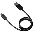 Motorola [3.3ft Cable] Essentials OEM SKN6473A USB-A 2.0 to USB-C (Type C) Data/Charging Cable for Moto G Power/Play/Pure/Stylus 5G, G7, One 5G Ace, Edge, Edge+ - Single