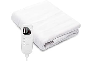 Massage Table Warmer- WELLHUT Electric Heating Pad, Machine Washable Massage Bed Heater w/ 5 Heat Levels, 8 Timer Settings, Overheat Safeguard System, Heat Pad for Spa, Therapy