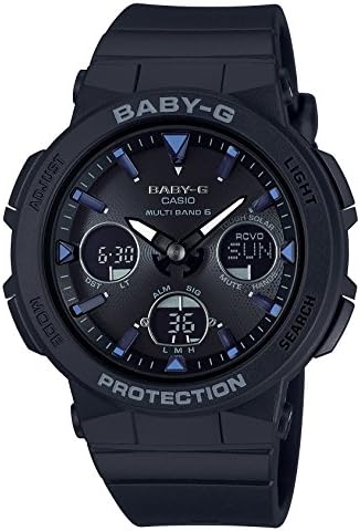 Casio BEACH TRAVELER BGA-2500-1AJF Women’s Wristwatch, Solar Radio, Black