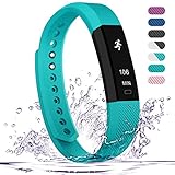 Fitness Tracker,Teslasz Bluetooth 4.0 Sleep Monitor Calorie Counter Pedometer Sport Activity Tracker for Android and IOS Smart Phone,Teal