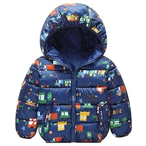 Minizone Winterjas voor kinderen, met capuchon, warm, waterdicht, lichtgewicht tops, outfits 1-4 jaar