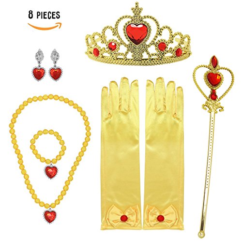 Princess belle gift set 8pieces yellow dress up christm…