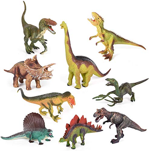AINOLWAY Dinosaurier-Spielzeug Dinosaurierfiguren mit Aktivitätsspielmatte Lernspielset für Dinosaurier, um EIN Dino… – Bild 5