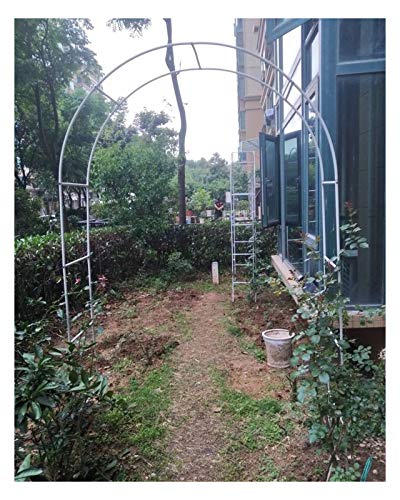 HLMBQ Garten Rosenbogen,H240xW120x38cm Rankhilfe Rankgitter Torbogen Pergola Spalier Gartenbogen Rankbogen Metall…