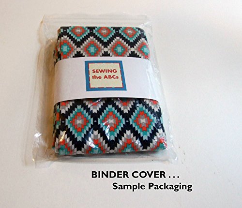 3 Ring Binder Cover BLACK and WHITE SOUTHWEST Stretch Fabric for 2"-3" Wide Binder (Cover Only), Planner Binder Accessories