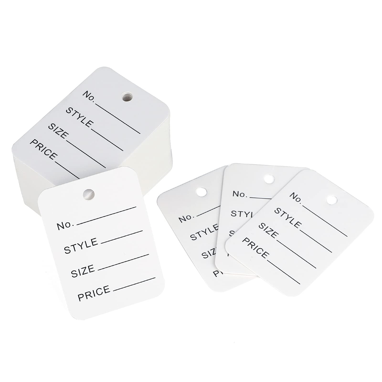 G2PLUS 1000PCS Price Garment Clothing Tags, White Clothing Making Labels, Mini Price Tags, 3.5CM*5CM Small Price Labels for Jewelry Crafting & Clothes