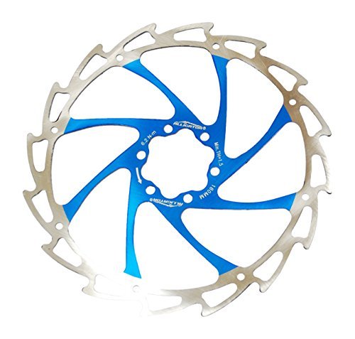Alligator Light Weight Wind-Cutter Disc Brake Rotor, Apple Green, 180mm