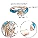 EVER FAITH Women's Austrian Crystal Cool Animal Fly Dragon Bangle Bracelet Blue Gold-Tone