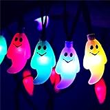 LED Fairy String Lights Ghost 20 LEDS Halloween Festival Decoration Light Indoor/Outdoor Thanksgiving Party Cosplay Lighting Decor