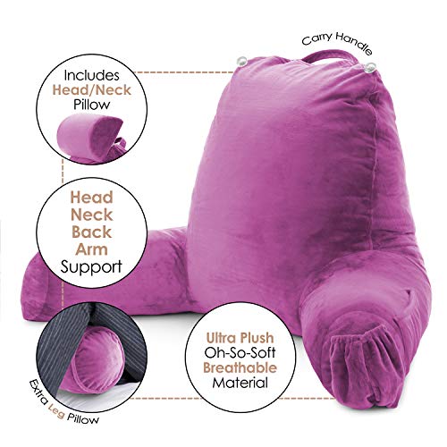 Nestl Reading Pillow Large Bed Pillow, Back Pillow for Sitting in Bed