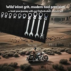 IRONCUBE Flex Head Ratcheting Wrench Set, 12-Piece
