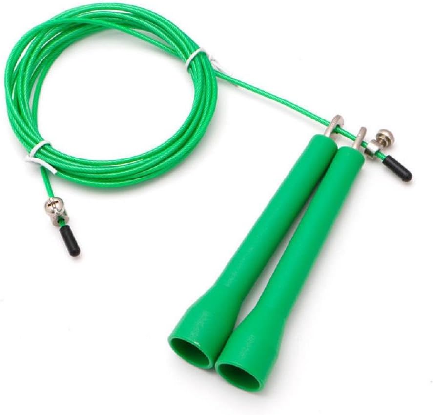 Kanstore 3M Long Cable Adjustable Speed Steel Wire Skipping Crossfit Exercise Jump Rope(Green)