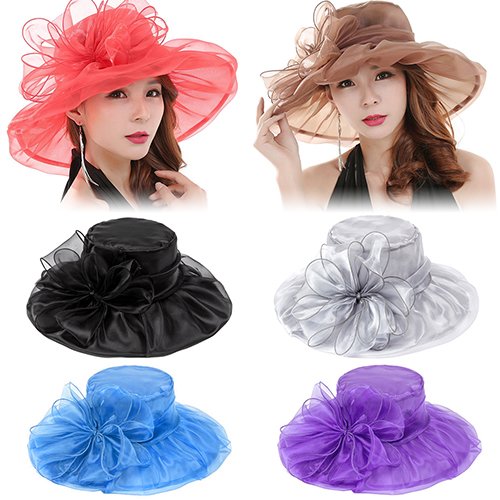 Everyday Women's Fashion Summer Derby Cap Tea Party Wedding Hat (Black) - Thumbnail 4