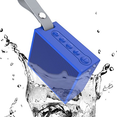 Ifecco Portable Wireless Speaker, Bluetooth 4.1 Waterproof Speaker with Built-In Mic Perfect Speaker for Outdoor, Beach, Shower & Home (Blue)