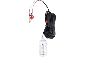 LED Submersible Underwater Night, Boat Fishing Light Fish Lamp 12V White/Yellow/Blue Optional