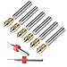 EAONE 6pcs 30MM Length Extruder 1.75MM Tube and 6pcs 0.4MM Brass Extruder Nozzle Print Heads for MK8 Makerbot Reprap 3D Printers (Bonus: 2pcs Cleaning Drill Bits)