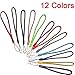AMUU 12 Pack Wrist Lanyards Short Colorfull Hand Wrist Lightweight Lanyard Strap String for USB Keys Keychain Assorted Colors
